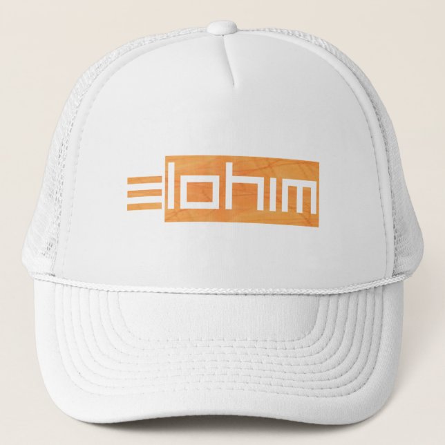 Elohim moderne Orange Truckerkappe (Vorderseite)
