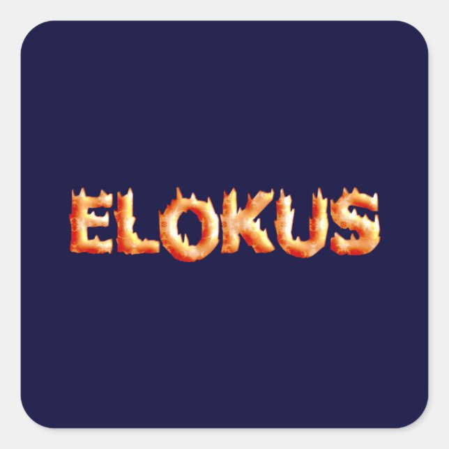 Elokut Quadratischer Aufkleber (Vorderseite)