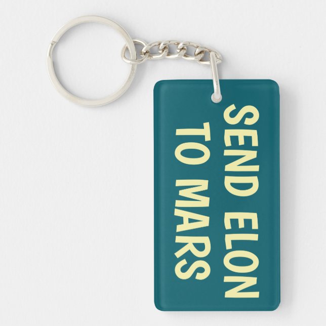 Elon an Mars Schlüsselanhänger senden (Vorderseite)