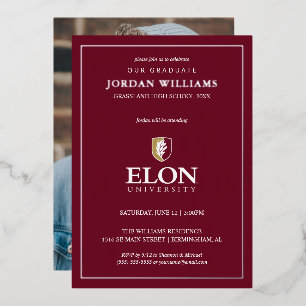 Elon University Abschlussfeier Folieneinladung