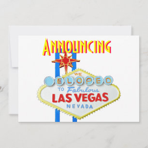 Elope Anuncement Las Vegas Marriage Einladung