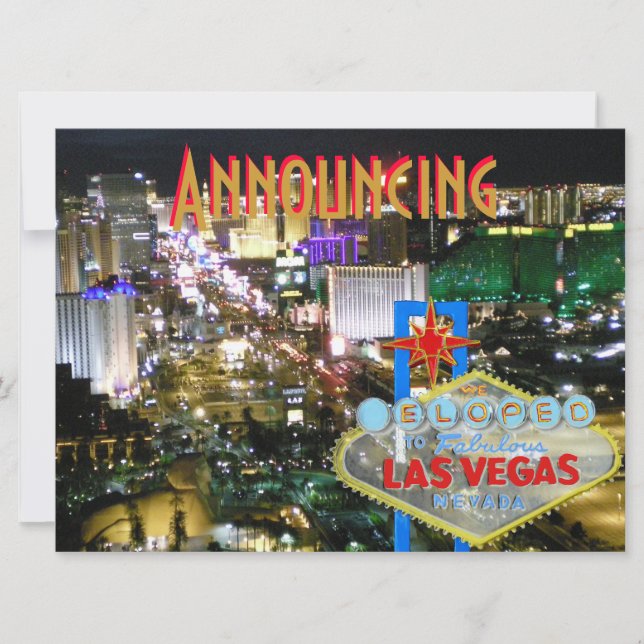 Elope Verheiratet in der Ankündigung von Las Vegas (Vorderseite)