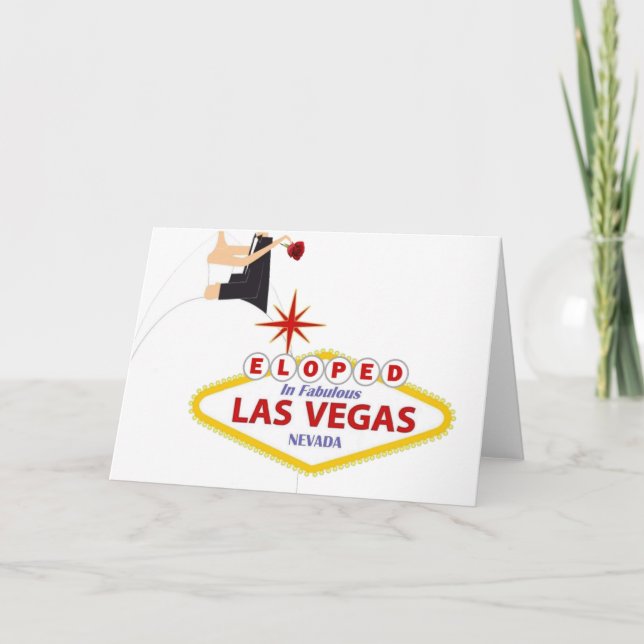 ELOPED IN FABELHAFTER LAS VEGAS-Karte Ankündigung (Vorderseite)