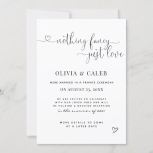 Eloped Wedding Announcement Einladung