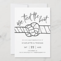 Elopement-Einladung, wir tippen den Knoten