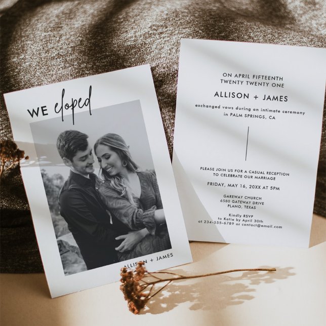 Elopement Empfang Foto Wir feierten Ankündigung (Von Creator hochgeladen)