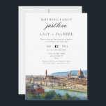 Elopement Florence Italy Wedding Reception Einladung<br><div class="desc">This elegant 'nothing fancy just love' watercolor Florence wedding reception invitation can be personalized with your information in chic typography. Designed by Thisisnotme©</div>