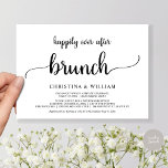 Elopement, glücklicherweise immer nach dem Brunch, Einladung<br><div class="desc">Wunderschöner Abend nach dem Brunch Einladung,  Hochzeitsankündigung / Einladungskarte,  in rustikalem,  einfachem,  minimalistischem Design. Dies ist ideal für Ihren Hochzeitsempfang und Ihr Party nach der Hochzeit. Fügen Sie Ihre Daten in passender Schriftart / Schrift hinzu. #TeeshaDerrick</div>