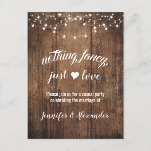 Elopement Hochzeit nach Karte Einladung