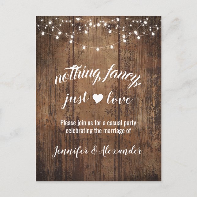 Elopement Hochzeit nach Karte Einladung (Vorderseite)