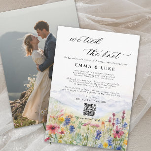 Elopement Wild Mountain Foto Hochzeit Ankündigung