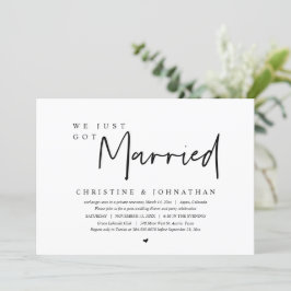 Elopement, wir haben gerade verheiratet got einladung