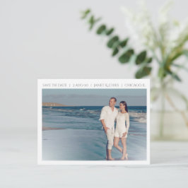 Eloquent Einfachheit Save the Date Foto Postkarte