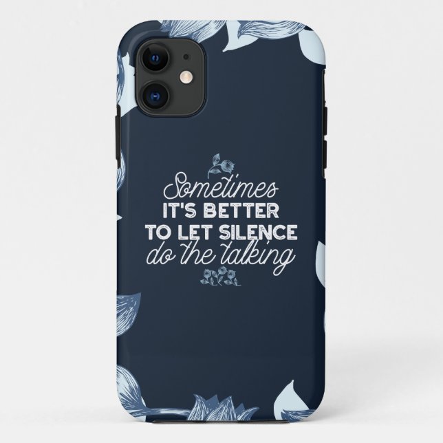 Eloquent Silence Zitat Kunst für Serendekor Case-Mate iPhone Hülle (Rückseite)