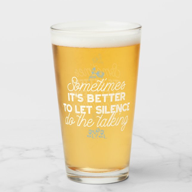 Eloquent Silence Zitat Kunst für Serendekor Glas (Vorne (Gefüllt))