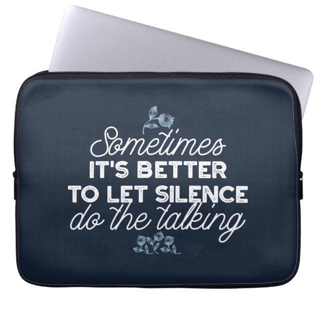 Eloquent Silence Zitat Kunst für Serendekor Laptopschutzhülle (Vorderseite)