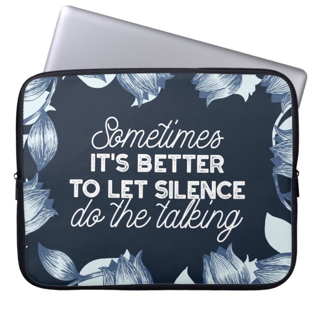 Eloquent Silence Zitat Kunst für Serendekor Laptopschutzhülle (Vorderseite)