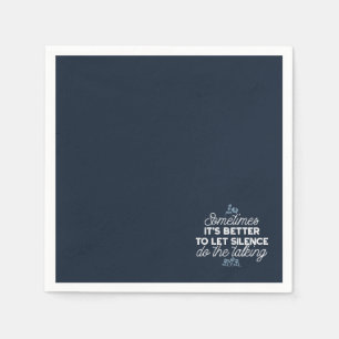 Eloquent Silence Zitat Kunst für Serendekor Serviette