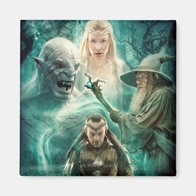 ELROND™, Azog, Galadriel und Gandalf Graphic Magnet (Vorne)