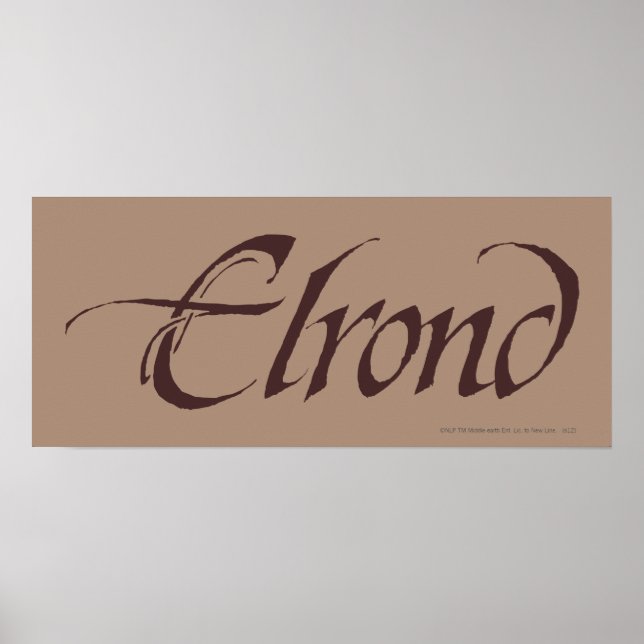 ELROND™ Name Solid Poster (Vorne)
