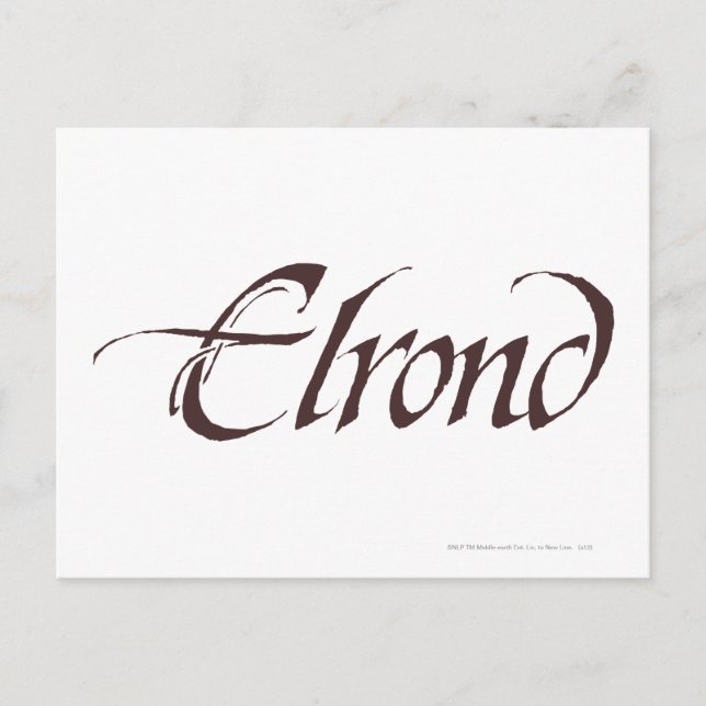 ELROND™ Name Solid Postkarte (Vorderseite)
