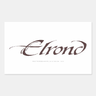ELROND™ Name Solid Rechteckiger Aufkleber