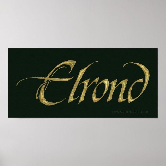 ELROND™ Name texturiert Poster (Vorne)