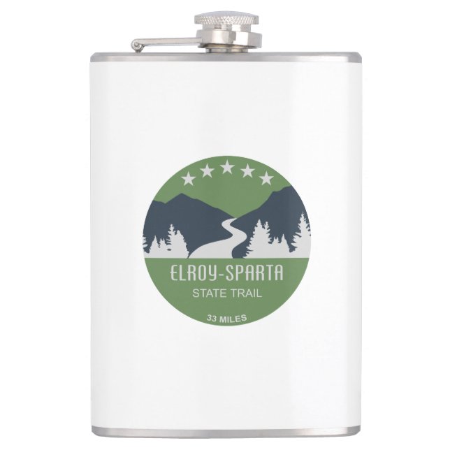 Elroy-Sparta Staat Flachmann (Vorderseite)