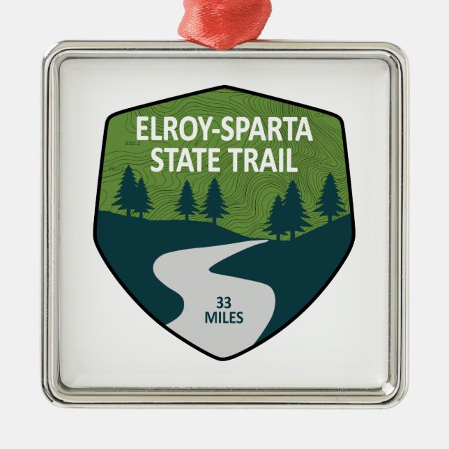 Elroy-Sparta Staat Ornament Aus Metall (Vorne)
