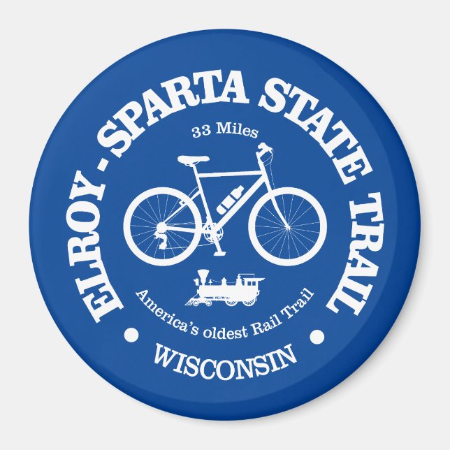 Elroy-Sparta Staat Trail (Radfahren) Magnet (Vorne)