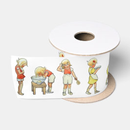 Elsa Beskow Kinderzimmer Rhyme "Wie wir uns die Hä Satinband