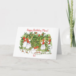 Elsa Beskow Strawberry Girls Birthday Karte