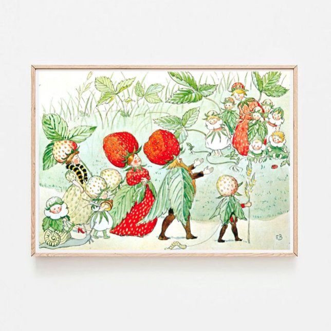 Elsa Beskow Strawberry King und Queen Poster (Von Creator hochgeladen)