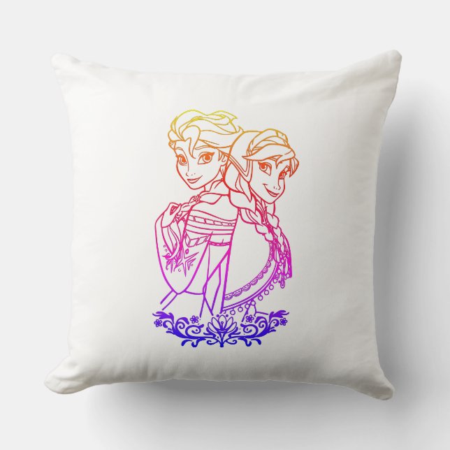 Elsa und ihr Horse Fantasy Throw Kissen (Vorderseite)