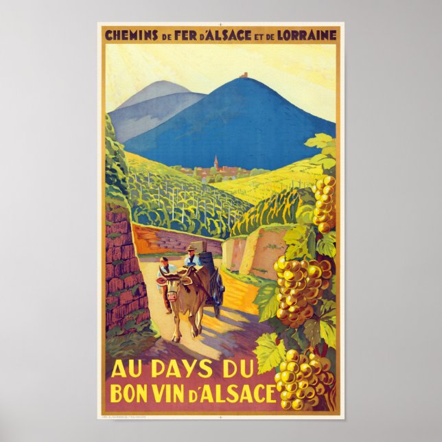 Elsass France Vintage Poster 1920er (Vorne)