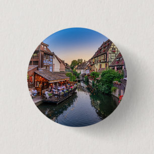 Elsass Frankreich Blume Wasserkanal Button
