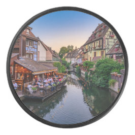 Elsass Frankreich Blume Wasserkanal Eishockey Puck