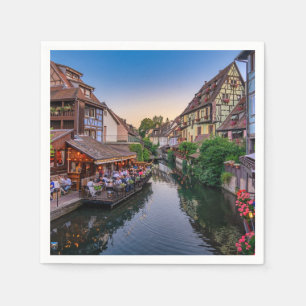 Elsass Frankreich Blume Wasserkanal Serviette