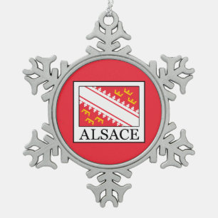 Elsass Schneeflocken Zinn-Ornament