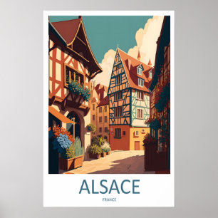 Elsass Vintage-Reiseposter Ski-Nationalpark Poster