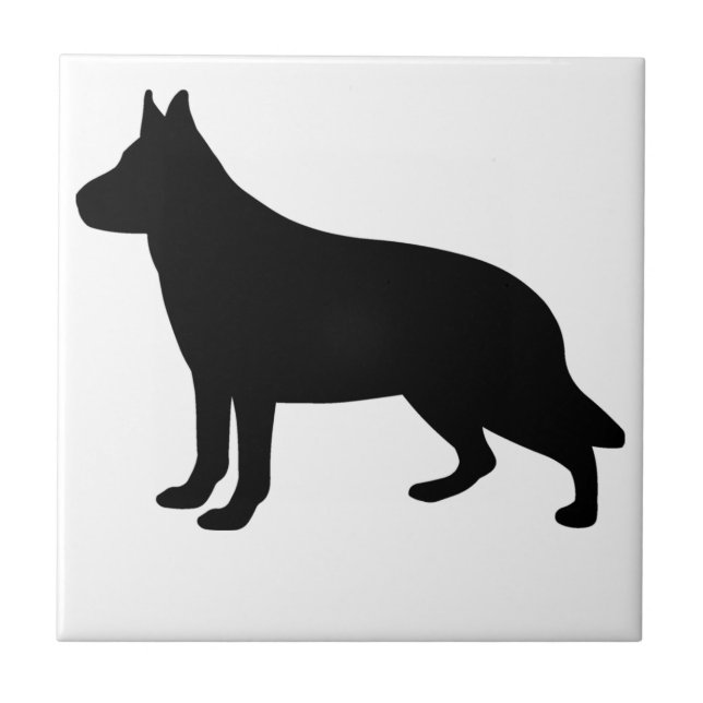 Elsässischer Hund Fliese (Vorderseite)