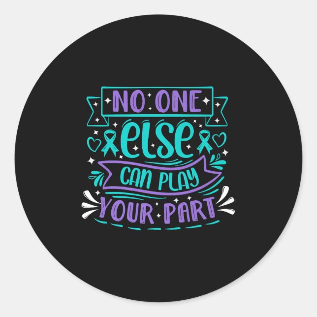 Else Can Play Your Part Premium  Runder Aufkleber (Vorderseite)
