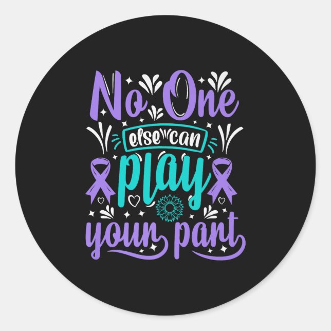 Else Can Play Your Part Premium  Runder Aufkleber (Vorderseite)