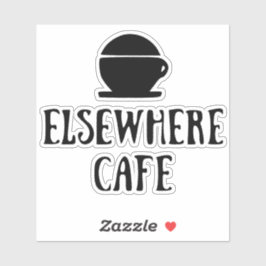 Elsewhere Cafe V1 Helles Design Aufkleber