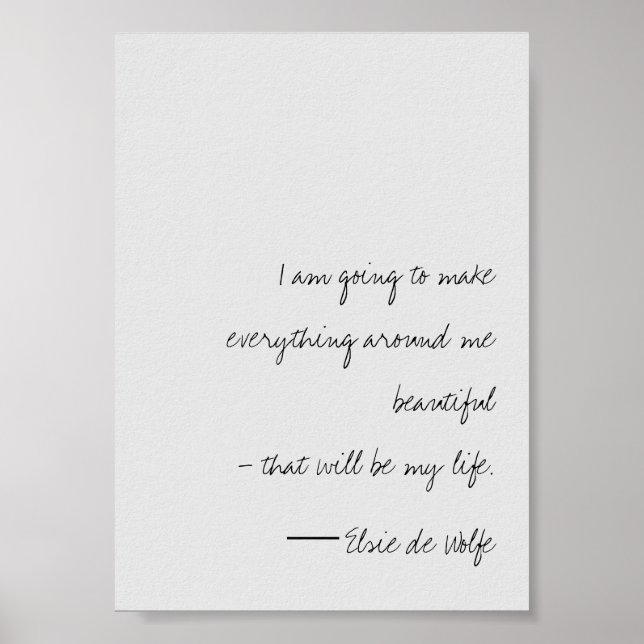 Elsie de Wolfe Poster (Vorne)