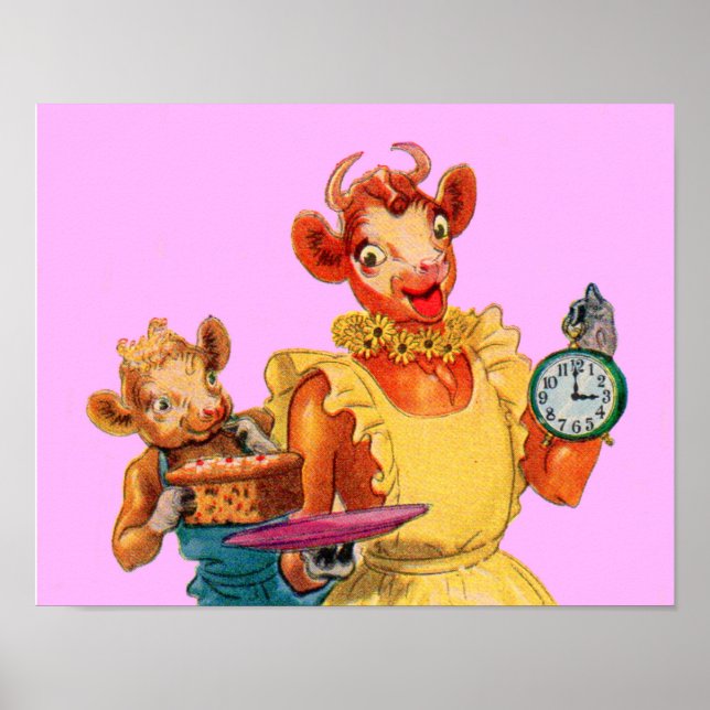 Elsie die Kuh und Tochter Beulah - Es ist Cake Tim Poster (Vorne)