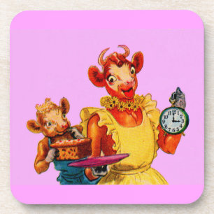 Elsie die Kuh und Tochter Beulah - Es ist Cake Tim Untersetzer