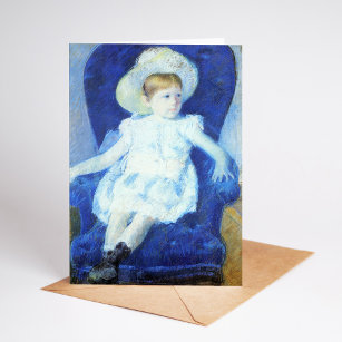 Elsie in einem blauen Stuhl   Mary Cassatt Karte