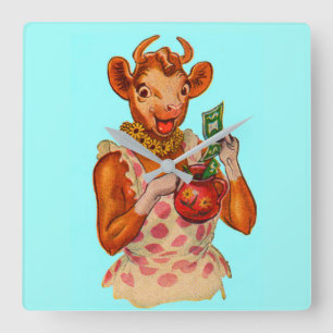 Elsie the Cow, Geldmanager Quadratische Wanduhr