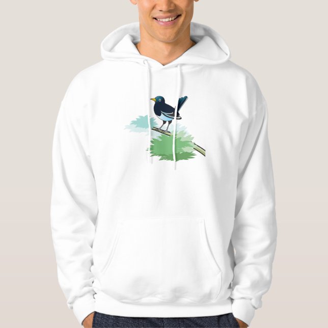 Elster auf einer Niederlassung Hoodie (Vorderseite)
